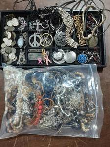 Large Lot Of Assorted Jewelry & Contents On The Tray