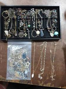 Contents On Tray & Bag Of Assorted Jewelry (Tray Not Included)
