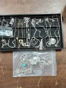 Contents On Tray & Bag Of Assorted Jewelry (Tray Not Included)