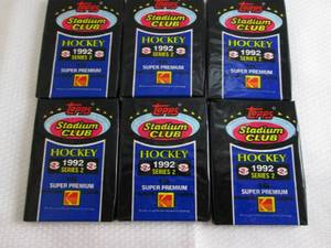 lot 121 image: 6 1992 Stadium Club Hockey Series 2...