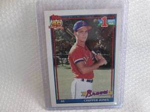 lot 139 image: 1991 Topps Chipper Jones Rookie Car...