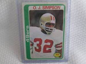 lot 146 image: 1978 Topps OJ Simpson  Card...