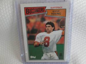 lot 197 image: 1987 Topps Steve Young Card...