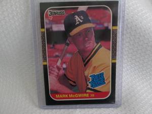 lot 205 image: 1987 Donruss Mark McGwire Rookie Ca...