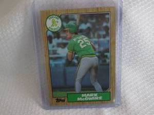 lot 248 image: 1987 Topps Mark McGwire Card...