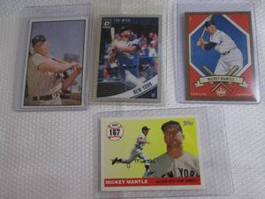 lot 21 image: Assorted  Mickey Mantle Topps & Bow...