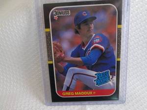 lot 50 image: 1987 Donruss Greg Maddux Rookie Car...