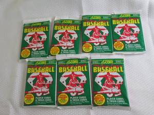 lot 51 image: 7 1991Score Baseball Packs...