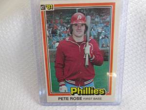 lot 54 image: 1981 Donruss Pete Rose Card...