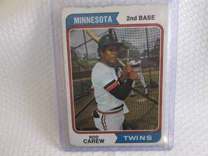 lot 57 image: 1974 Topps Rod Carew Card...
