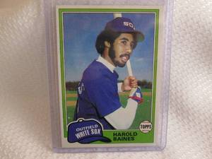 lot 98 image: 1981 Topps Harold Baines Rookie Car...