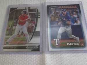 lot 106 image: 2024 Topps & 2020 Prizm Evan Carter...