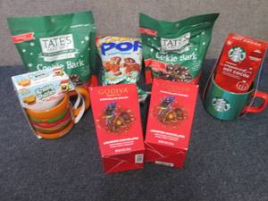 lot 273 image: Gift Mugs, Cookie Bark, Godiva Choc...
