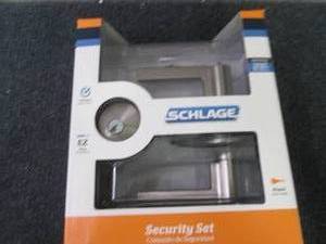 lot 322 image: Schlage Accent Satin Nickel Single-...