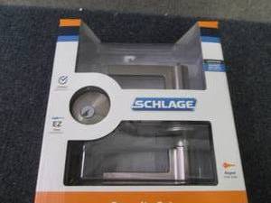 lot 324 image: Schlage Accent Satin Nickel Single-...