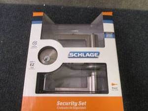 lot 325 image: Schlage Accent Satin Nickel Single-...