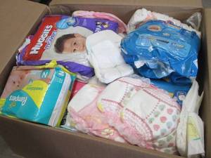 lot 358 image: Assorted Sized Diapers...