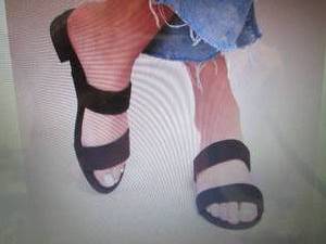 lot 368 image: Lulus Size 7 Devin Black Suede Sli...