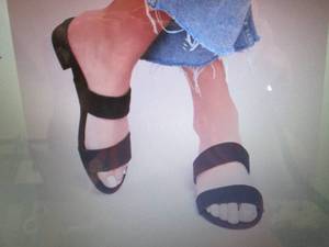 lot 369 image: Lulus Size 7.5 Devin Black Suede S...