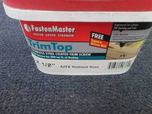 lot 386 image: FastenMaster TrimTop Stainless Stee...