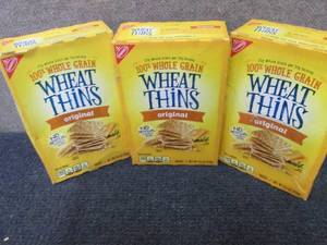 lot 423 image: 3- 8.5 oz Wheat Thins...