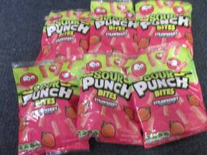 lot 436 image: 6- 5 oz Sour Punch Strawberry Bites...