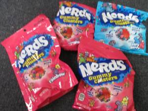 lot 441 image: 4 pks Nerds Gummy Clusters...