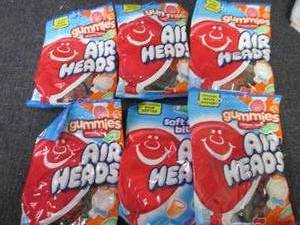 lot 459 image: 6- 6 oz Air Heads Gummies...
