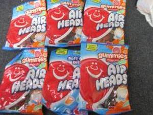 lot 460 image: 6- 6 oz Air Heads Gummies...