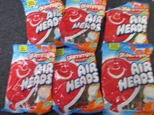lot 474 image: 6- 6 oz Air Heads Gummies...