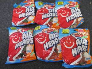 lot 482 image: 6- 6 oz Air Heads Gummies...