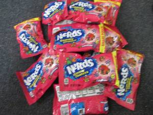 lot 492 image: 12- 3 oz Nerds Gummy Clusters...