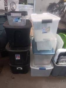 Assortment of Lids and Totes