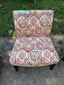 1 Pink and Red Accent Chair (Unused)