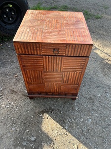Wooden VinylFiling Side Table