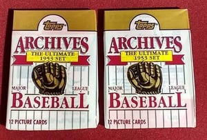 lot 8 image: (2) Unopened 1991 Topps Archives Ultimate 1953 Set Packs
