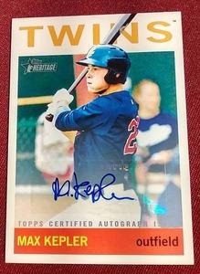 lot 11 image: Topps Heritage Max Kepler Autograph Card