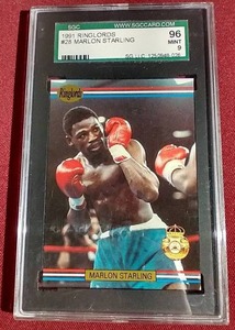 lot 16 image: 1991 Marlon Starling Boxing Card - SGC Mint 9