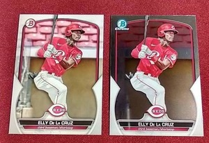 lot 37 image: (2) 2023 Bowman Elly De La Cruz Prospect Cards