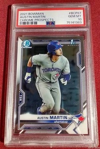 lot 82 image: 2021 Bowman Chrome Austin Martin 1st Bowman Card - PSA 10