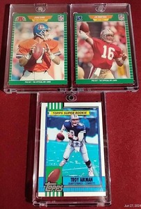 lot 101 image: (3) Quarterback Legends Football Cards