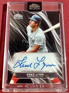 lot 114 image: 2024 Topps Chrome Black Fred Lynn Autograph Card