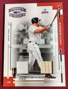 lot 117 image: 2004 Lance Berkman Game-Used JerseyBat Card - #d50
