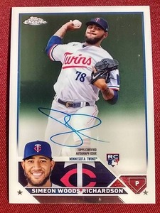 lot 124 image: 2023 Topps Chrome Simeon Woods Richardson Autograph Rookie Card