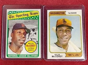 lot 125 image: (2) Vintage Willie McCovey Cards