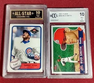 lot 127 image: (2) Slabbed Baseball Cards