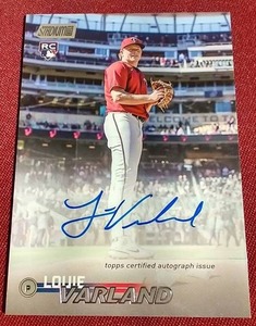 lot 128 image: 2023 Stadium Club Louie Varland Autograph Rookie Card