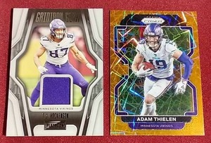 lot 130 image: (2) Nice Vikings Cards