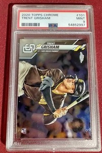 lot 131 image: 2020 Topps Chrome Trent Grisham Rookie Card - PSA 9