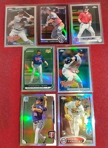 lot 143 image: (7) Minnesota Twins Refractor Cards
